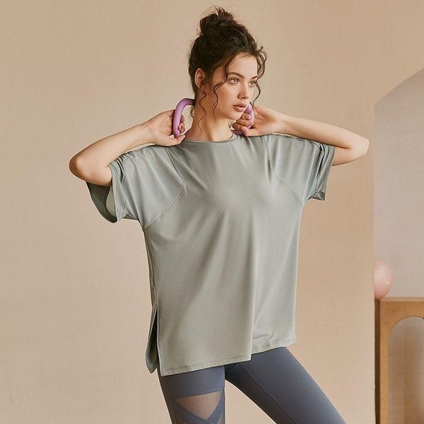 

yoga outfit women's fitness t-shirt short-sleeved spring summer loose clothes thin professional sports training running sportswear