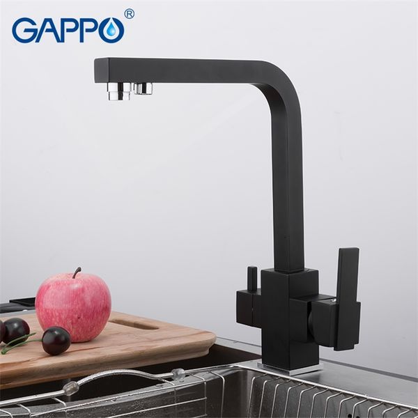 GAPPO Küchenarmatur Chrom Messing Küchenspüle Wasserhähne Küchenfilter Wasserhähne Mischer Leitungswasser gereinigter Wasserhahn Torneira Y40519 T200810