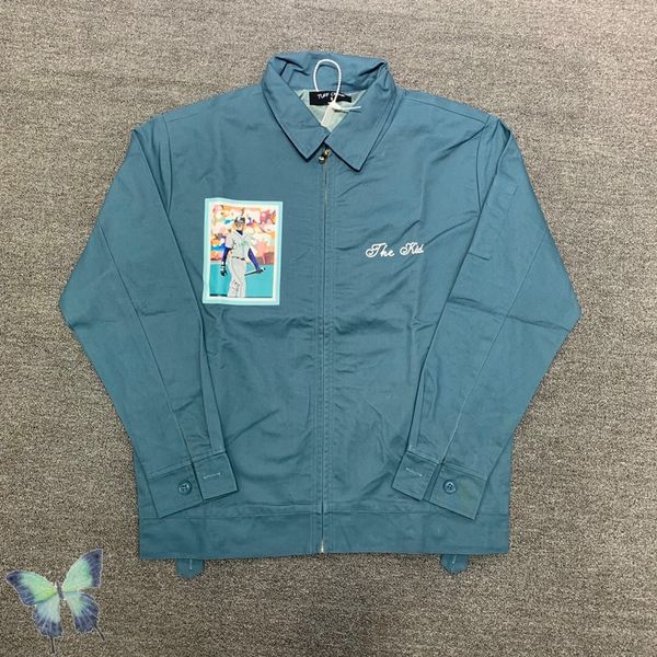 

heavy zipper jackets men's women blue jacket 2022ss real pics, Black;brown