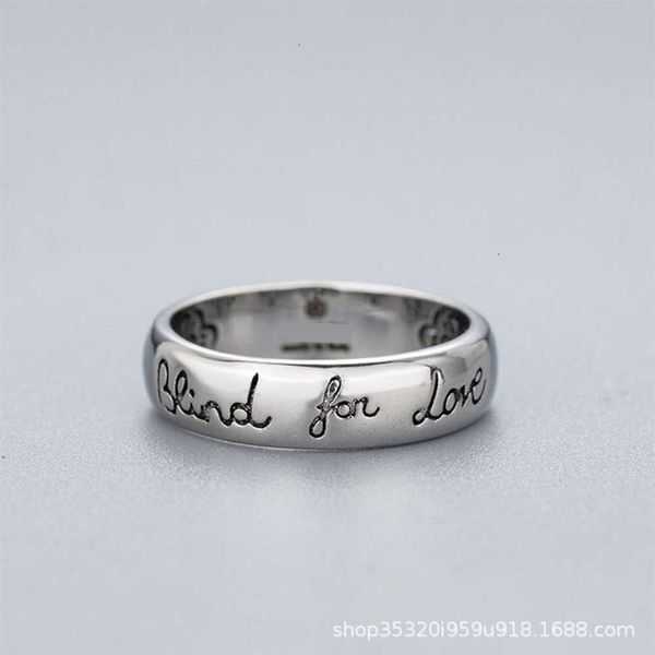 

ring two g santique thai sier blind for love silver jewelry340d
