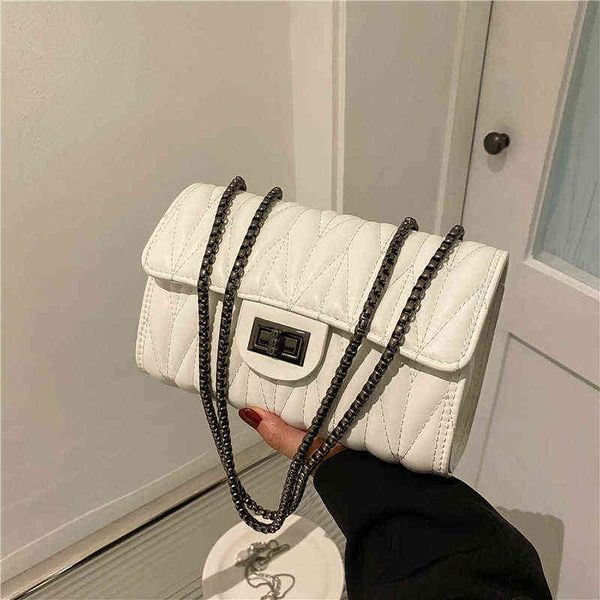 

2022 casual women's shoulder bags chain spring new fashion messenger simple one small square bag lady travel purses and handbags