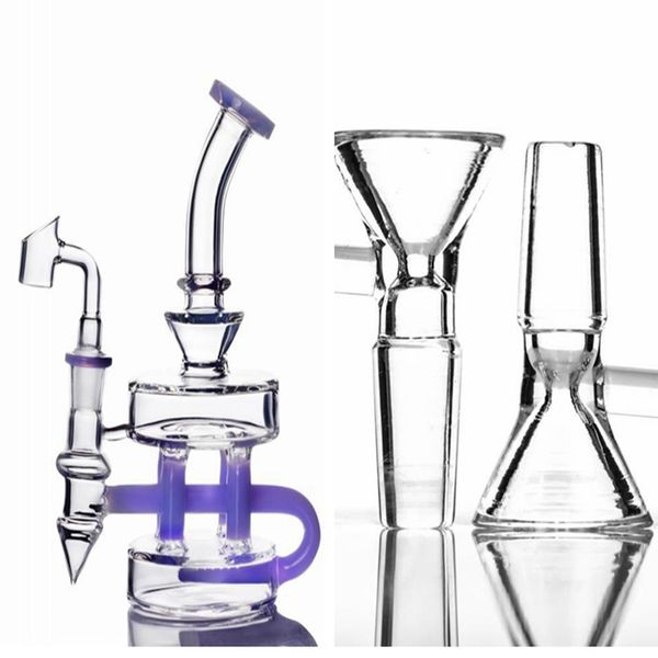 Narghilè stile Hitman design complesso per il tempo libero bong in vetro pilastro svizzero può matrice perc tubi per l'acqua per fumatori favolose piattaforme petrolifere uova a quattro fori giunto da 14,4 mm