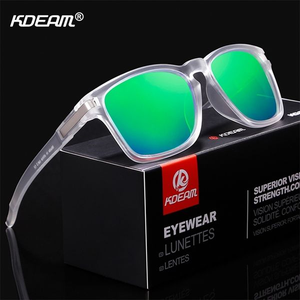 KDEAM Unisex-Fit Дизайн Солнцезащитные очки Поляризованные чистые выглядят устойчивые к разрушению солнцезащитные очки мужские спортивные оттенки черенца de sol 220407