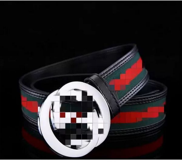 

fashion leather belt luxury accessories smooth buckle men's and women's butt belt jeans designer box 3.8cm, Black;brown