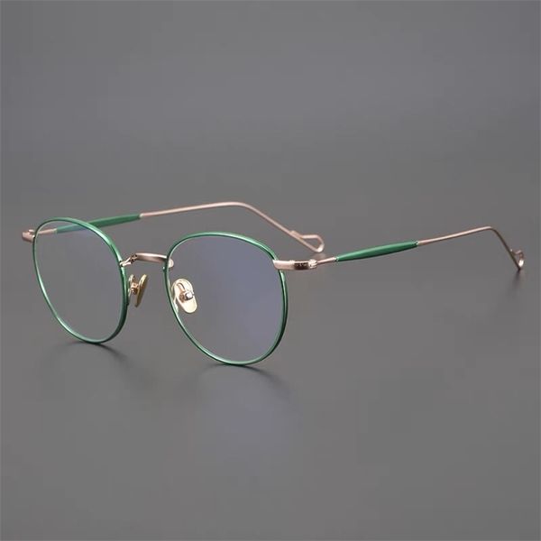

eyeglasses 80% off glasses men's and women's round frame ultra light pure titanium myopia lens literary and artistic model eyepiec, White;black