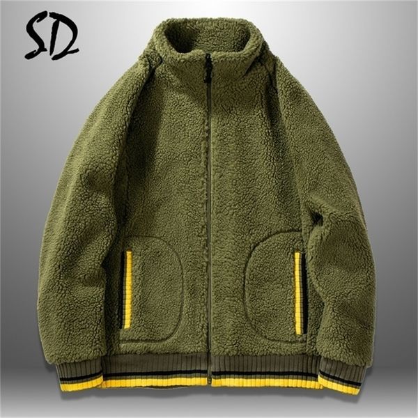 

fur jacket men winter outwear mens thick jackets warm fleece lining coat brand clothing streetwear casual male european size 201218, Black;brown