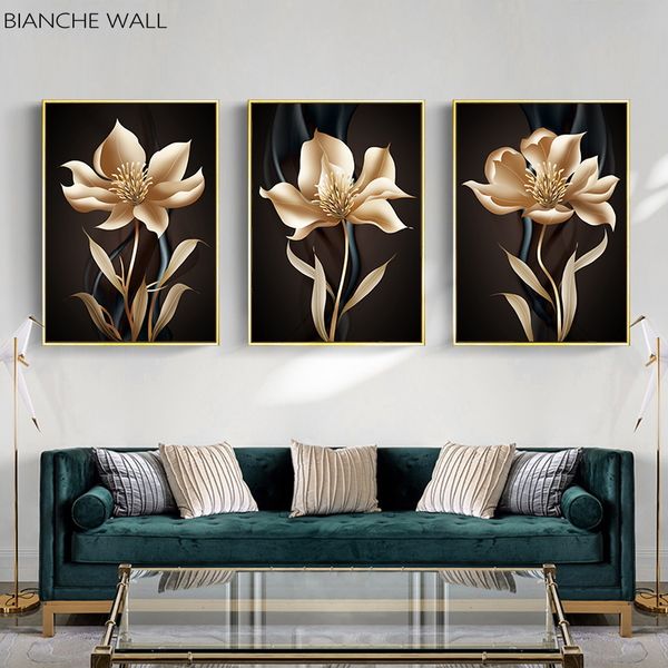 Floral Botanical Canvas Impressão Ilustra Royalty-Nordic Estilo Pintura Arte Pintura Escandinava Decoração Imagem