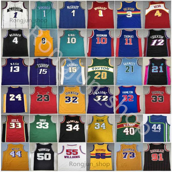 

mitchellness retro basketball gary payton vince carter dikembe mutombo jason williams dennis rodman steve nash kevin garnett tracy mcgrady, Black;red