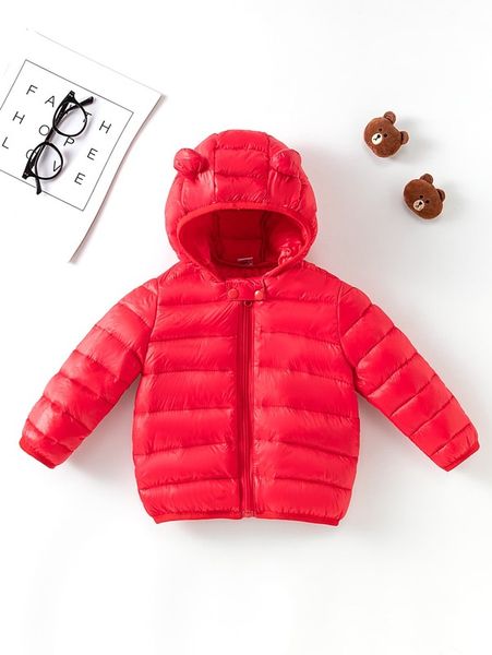 

toddler boys 3d ear hooded padded coat she, Blue;gray