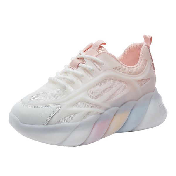 

daddy shoes women's summer new thin mesh breathable moisture shoes thick soles increased sportswear shoes