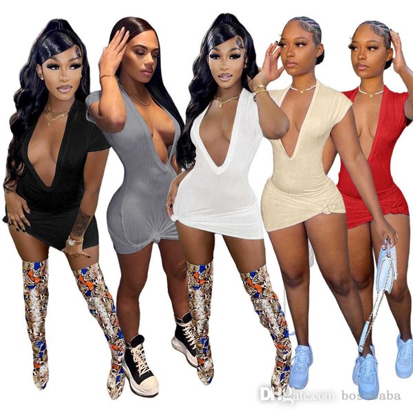 

casual dresses hugcitar short sleeve deep v neck dress summer women fashion streetwear clothing robe kpytomoa, Black;gray