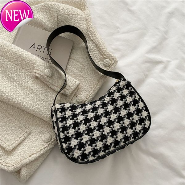 

50% simple female 2022 new fashion lattice messenger bag fashion single shoulder small female luxury designer handbags