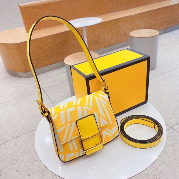 

2022 fashion handbag shoulder bag crossed ff women's french stick messenger armpit bag flip buckle party business 3-color wholesale gen