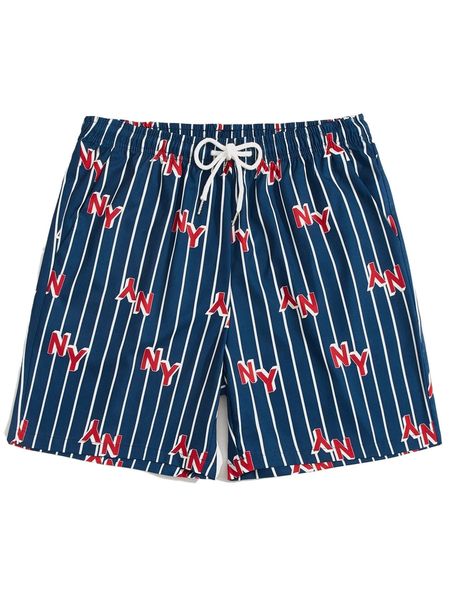 

romwe guys striped letter graphic shorts e4cw#, White;black