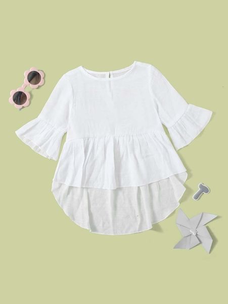 

toddler girls plain ruffle cover up she, Blue