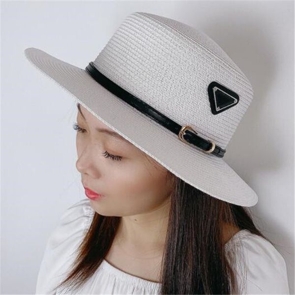 

designer straw hat luxury gentleman cap men's and women's sun hat, Blue;gray