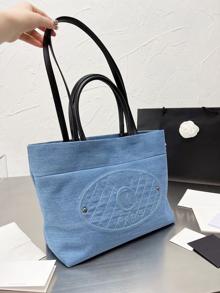 

women's shoulder bag luxury tote purse handbag message bags cluth brand classic genuine leather crossbody cowboy size 31cm blue