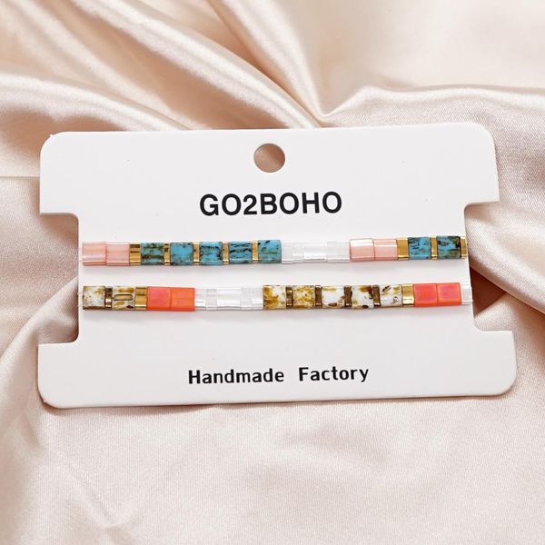 

2pcs lot strand summer beach bracelet set ins fashion handmade jewelry miyuki, Black