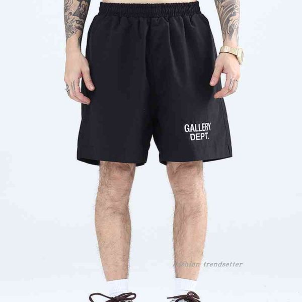 

designer gallerydepts shorts gary casual shorts american fashion brand letter embroidery loose five minute quick drying men's and women, White;black