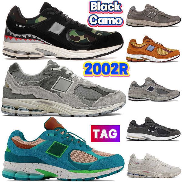 

2002r men running shoes protection pack rain cloud sea salt dark grey black camo peace be the journey marblehead light aluminum women