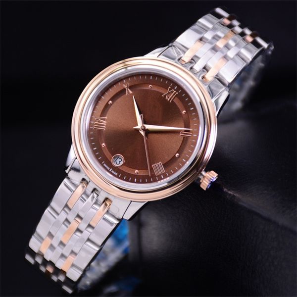 

fashion quartz movement women's watch 34mm sapphire mirror 316l stainless steel case with classic high qualit watches designer clocks l, Slivery;golden