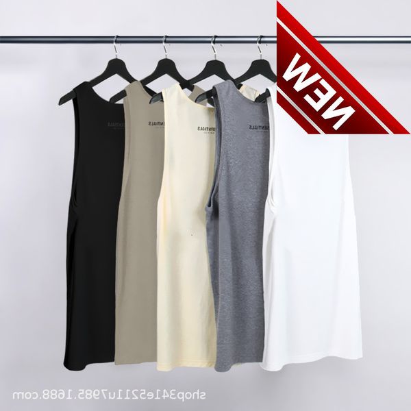 

feel of god fog essentials season 7 solid loose bottomed tank top, White;black