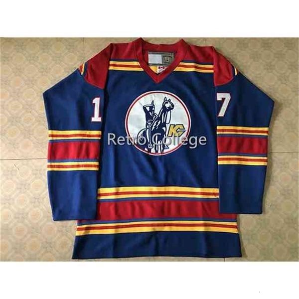 MThr #17 SIMON NOLET 1 DENIS HERRON 9 WILF PAIEMENT KANSAS CITY SCOUTS Eishockey-Trikot, weiß, Throwback-Stickerei, genäht, individuell mit beliebiger Nummer