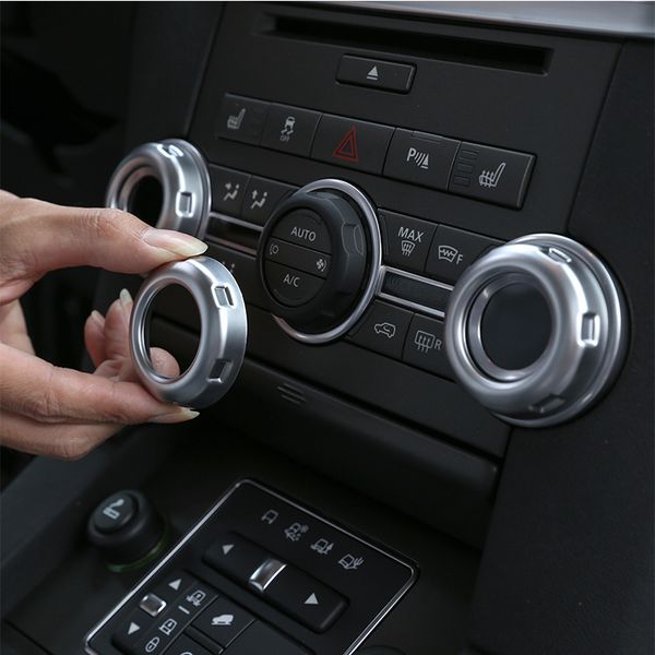 

5 pcs for land rover discovery 4 lr4 range rover sport chrome volume and air conditioning knobs trim car accessory and parts