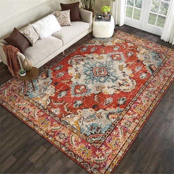 Teppiche, persischer ethnischer Vintage-Stil, für Wohnzimmer, 3D-Druck, Schlafzimmerteppiche, dekorativer Teppich, rutschfest, waschbar, Teppiche