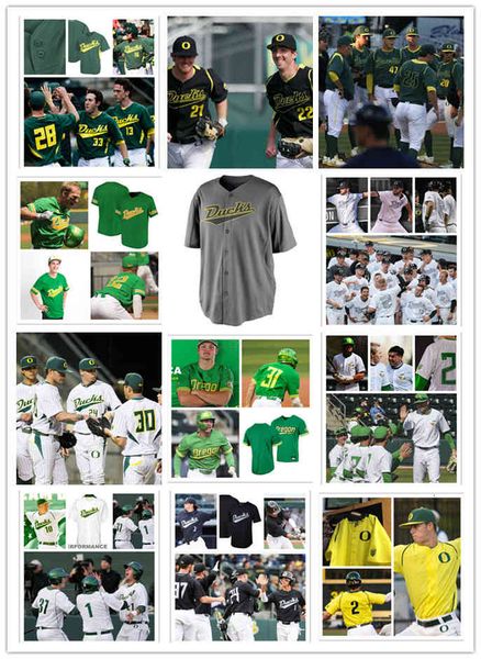 Xflsp 2022College Custom Oregon Ducks UO College cucita maglia da baseball Joe Gordon Tyler Anderson Steve Baker Tom Dodd Kyle Garlick Ryon Healy