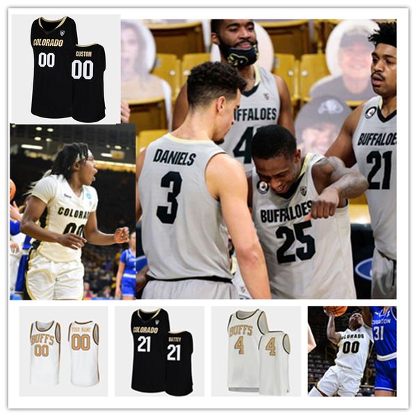 

2022 ncaa custom stitched colorado buffaloes basketball jersey 23 lucas siewert 13 namon wright 15 jakub dombek 30 will loughlin 11 keeshawn, Black