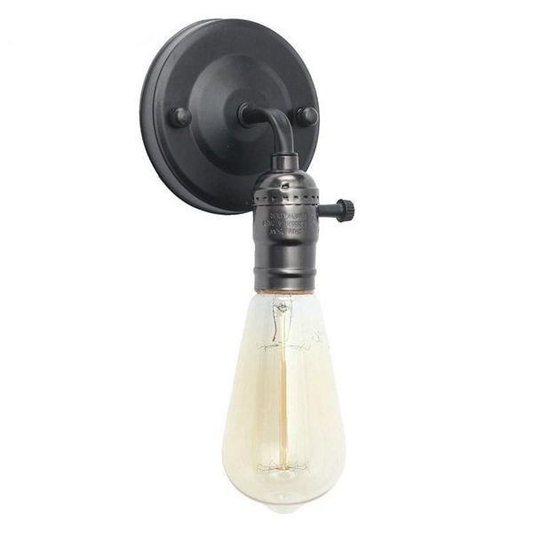 Lâmpada de parede 110-240V E27 Pull Chain Switch Simples LED LUZES LOFT LOFT RETRO RETRO VINTAGE Bedro de cama Lampen Stair WandLampwall