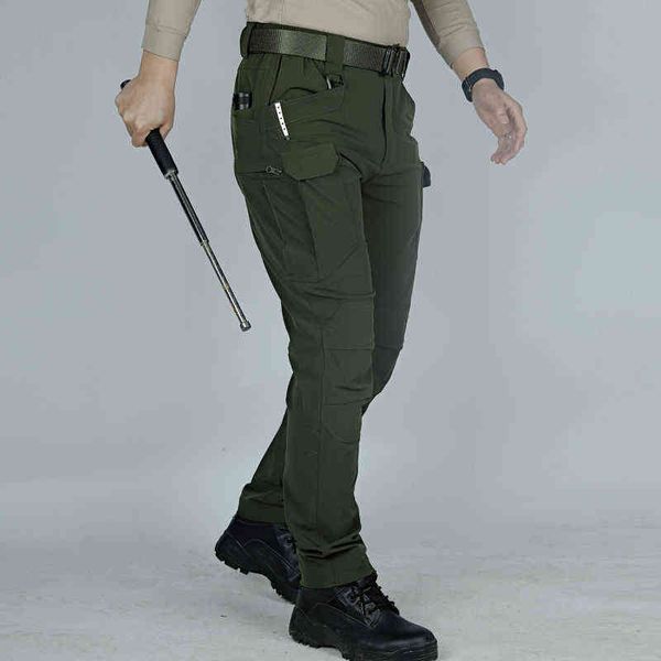 Calças de carga tática Homens ao ar livre Swat Combate Combate Militar Camuflagem calça calças de bolso multi -bolso casual masculino Joggers G220507