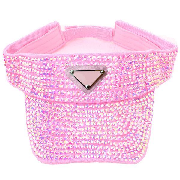 

glitter visors point drill empty baseball cap women fashion diamond studded bling sun hat trend ess peaked caps beach novelty matching hats, Blue;gray