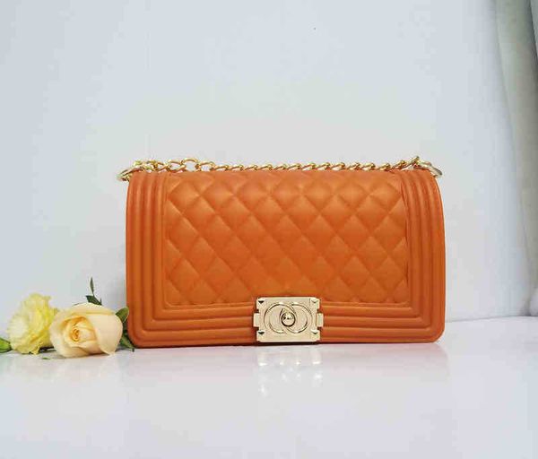 

jelly 2022 pvc women's single shoulder chain jelly bag