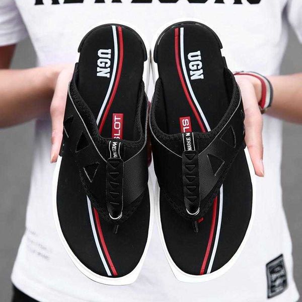 

sandaliasandalle sandalet sandal 2022 uomo transpirables piscine hombre sandles heren cuero vietnam sandale rasteira erkek slippers 8e17, Black