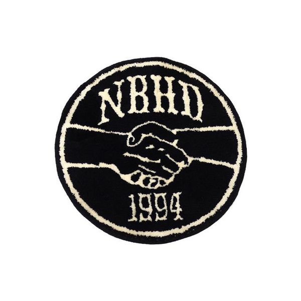 

Home Furnishings Artistic Carpet NBHD Handshake Symbol Camporee Round Rug Parlor Bedroom Playroom Hypebeast Collection Handtufted Trending or Mat Supplier