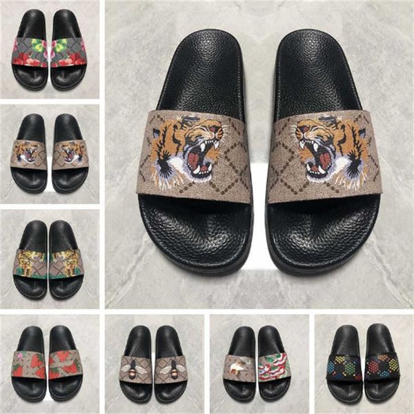 

slides summer beach indoor flat g sandals slippers house flip flops spike sandal with box size us5- us12, Black