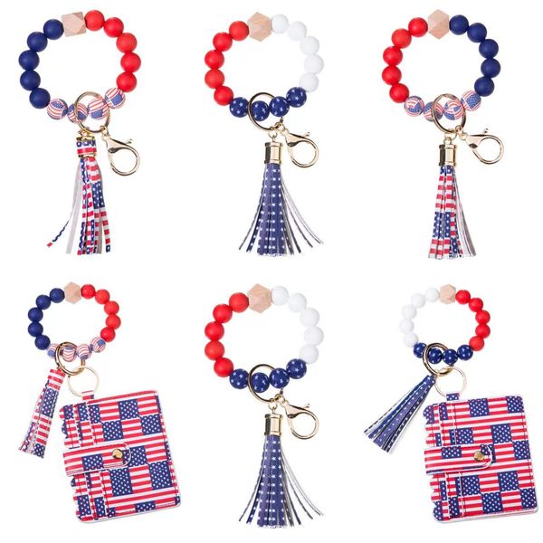 

dayk new key chains silicone bracelet pu leather tassel suitable for women's wallet key chain wholesale, Silver