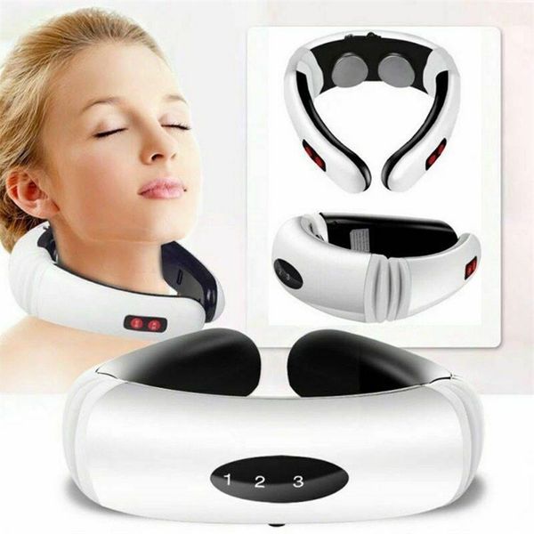 

electric neck massager pulse back 6 modes power control far infrared heating pain relief tool health care relaxation machine 220726
