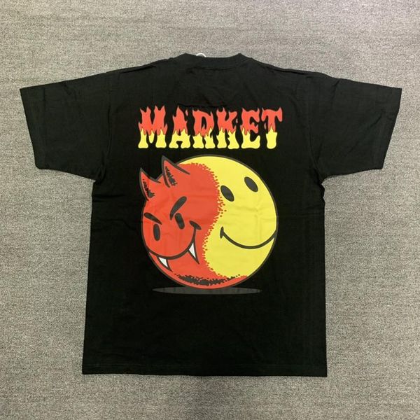 

22ss print cotton eu size t shirt men women high street summer, Black;brown