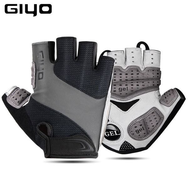 Guanti da ciclismo unisex in tessuto Lycra traspirante Giyo Road Bike Riding DH Racing Guanti da esterno Guanti da bicicletta Mezze dita 220622