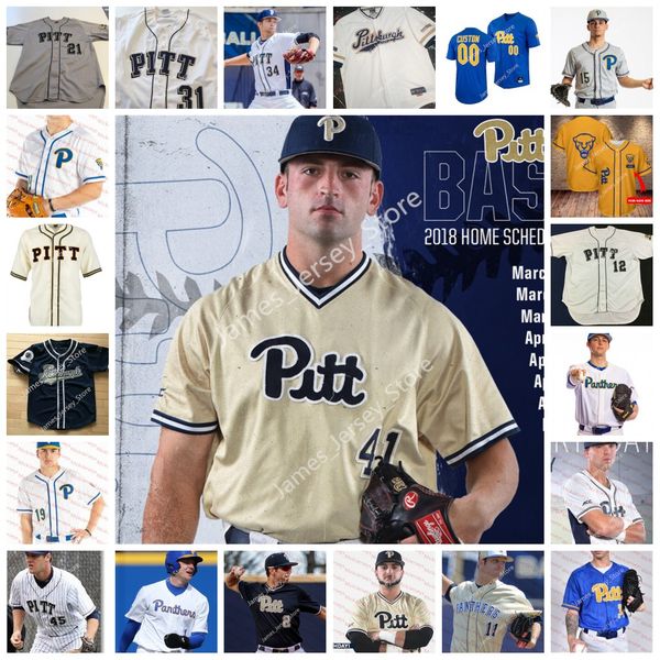 

2022 ncaa custom stitched pitt panthers baseball jersey 21 andrew bokulich 11 trent bielak 3 reid tarnowski 32 kyle kimoto 29 matt ranallo 2, Black