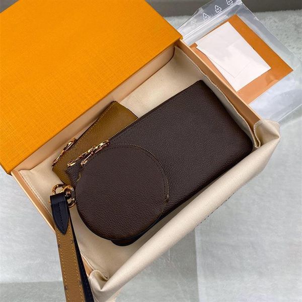 

leather small wallet woman 3 piece set coin purse bags women236v, Red;black