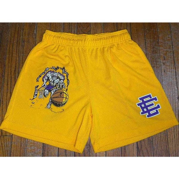 

men's eric emanuel luxury shorts fashion brand ee classic basic new york city skyline casual women men fitness sports pants workout mes, White;black