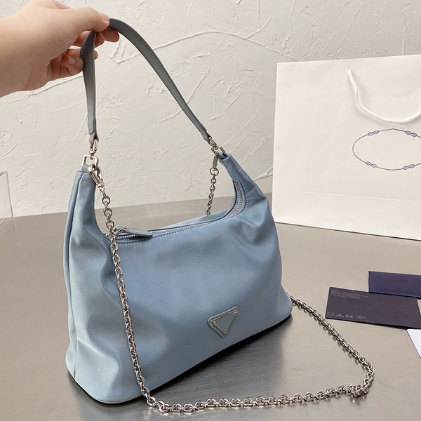 

women designer hobo nylon underarm bag double strap shopping luxurys designers bags shoulder handbags lady half moon crossbody handbag