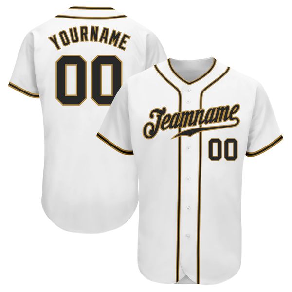 

custom white black-old gold authentic baseball jersey 01211, Blue;black