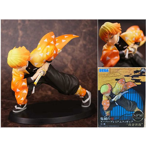 

huiya01 5cm anime demon slayer action figures draw sword agatsuma zenitsu figurine kimetsu figura pvc collection model toys q0722