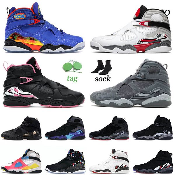 

8 8s basketball shoes jumpman viii pinksicle take flight chrome tinker raid reflections of a champion alternate bugs bunny womens sneakers m, White;red