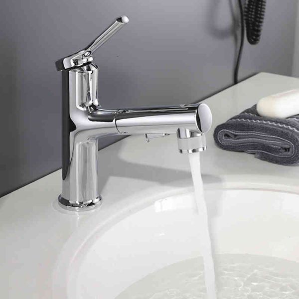 

bidet faucets all copper inner core household pull-out basin faucet toilet black wash cold and telescopic p45p
